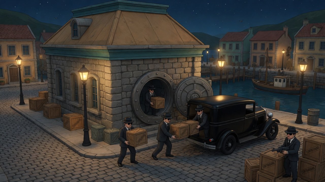 Idle Mafia Game heist event crew at a harbor vault