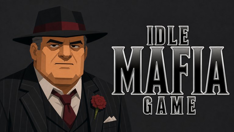 Key art de Idle Mafia Game no Roblox com o don e o título
